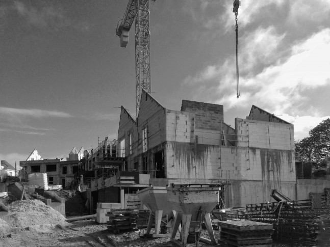 Mi mai 2017 - Les collectifs avant construction des maisons accolées et toit 