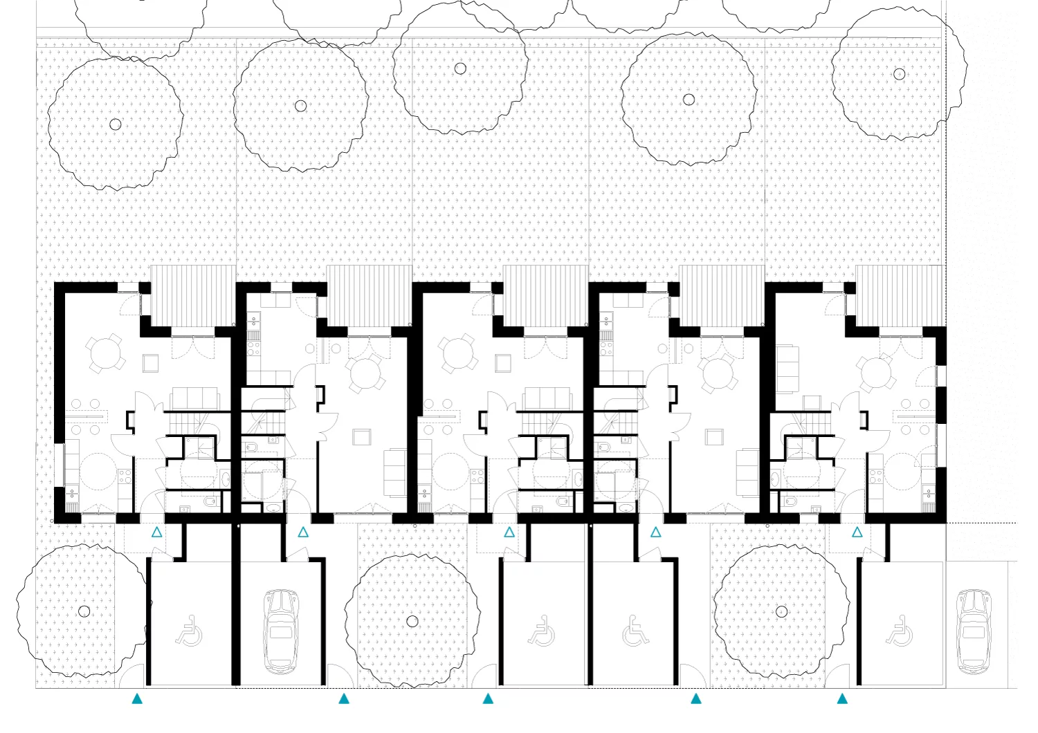 rez-de-chaussée d'une barrette type