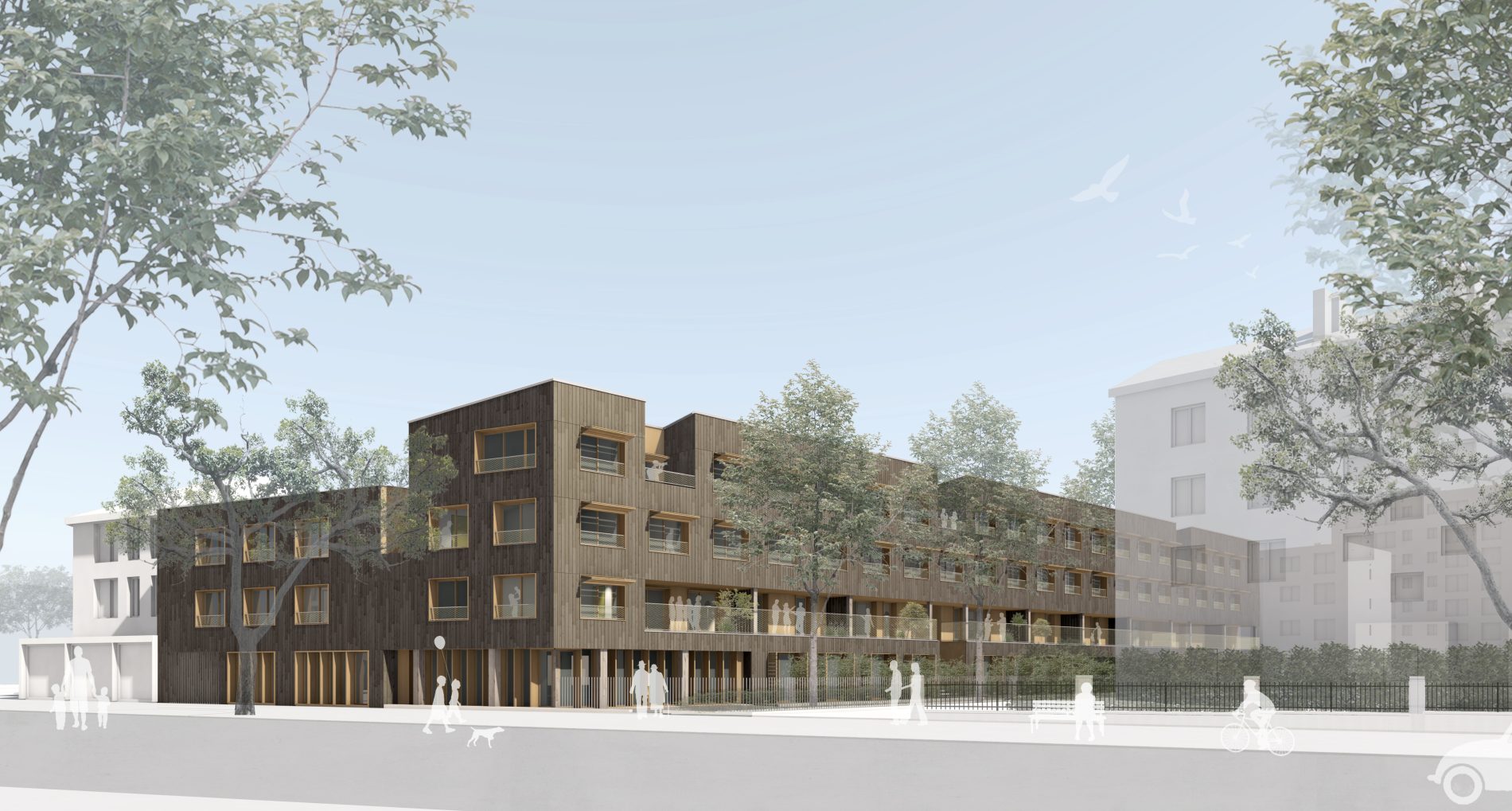 depuis la rue de Rosny