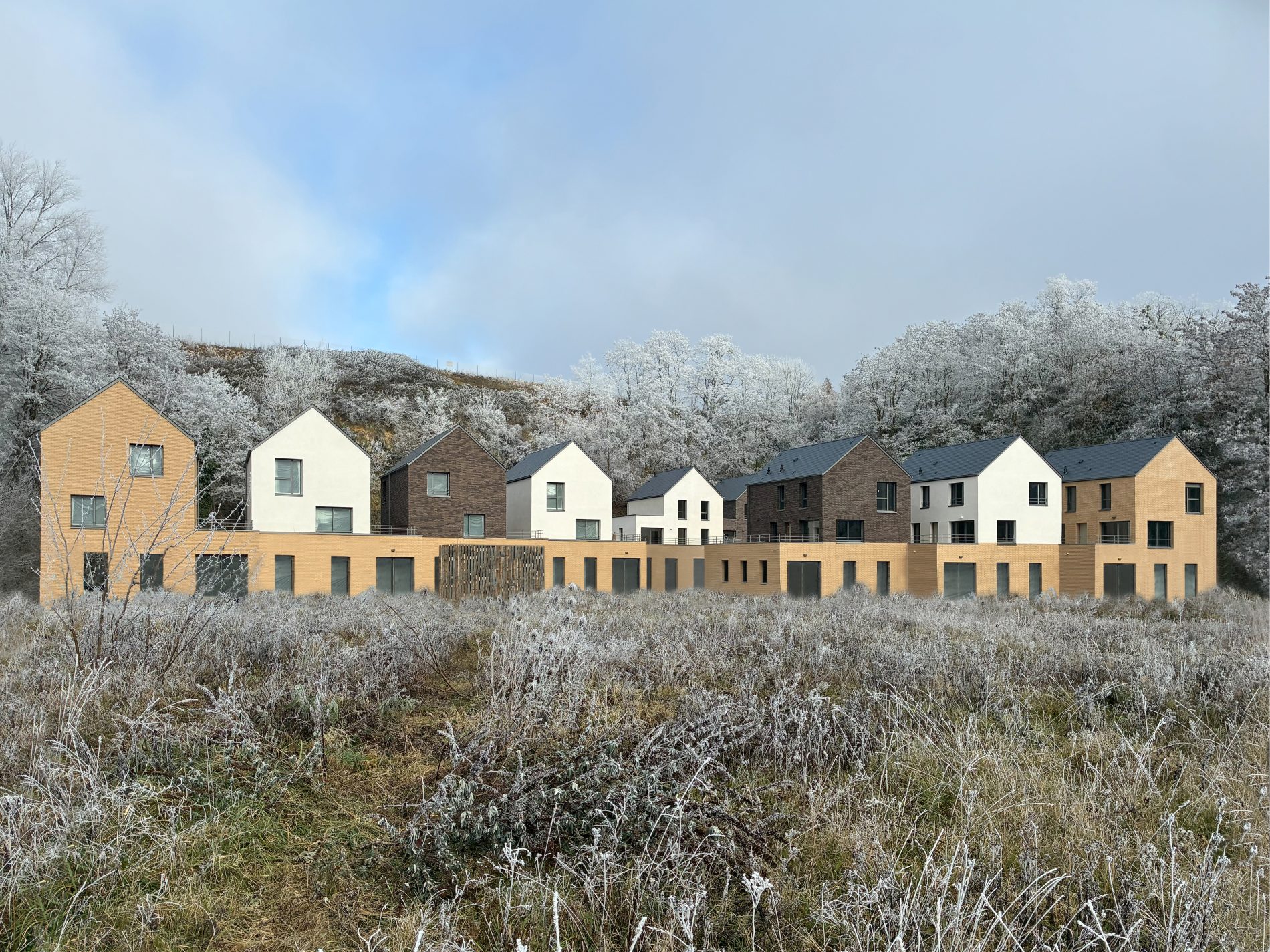 depuis le sud du terrain