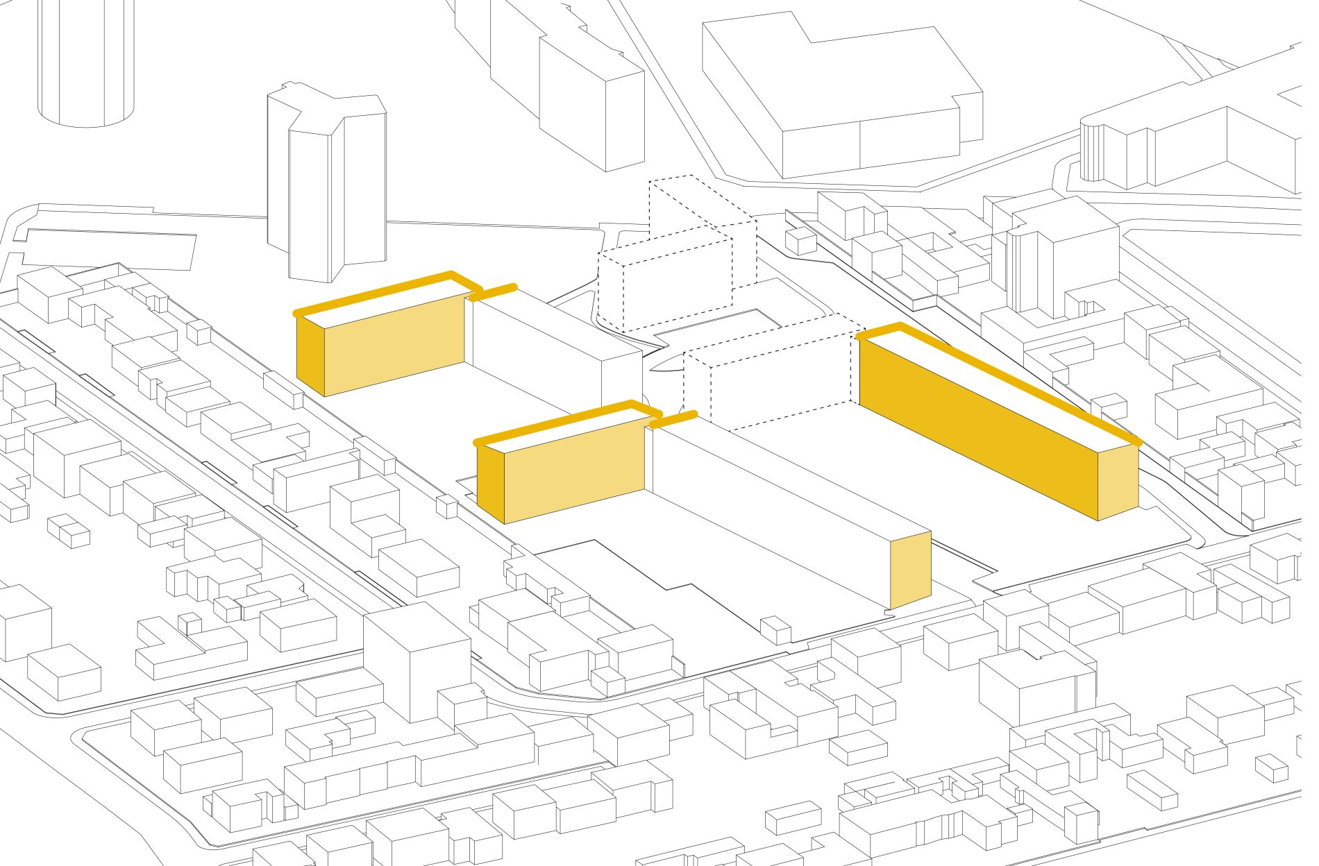 Souligner les volumétries par l'alternance des revêtements de façade - Secteur Beyrouth