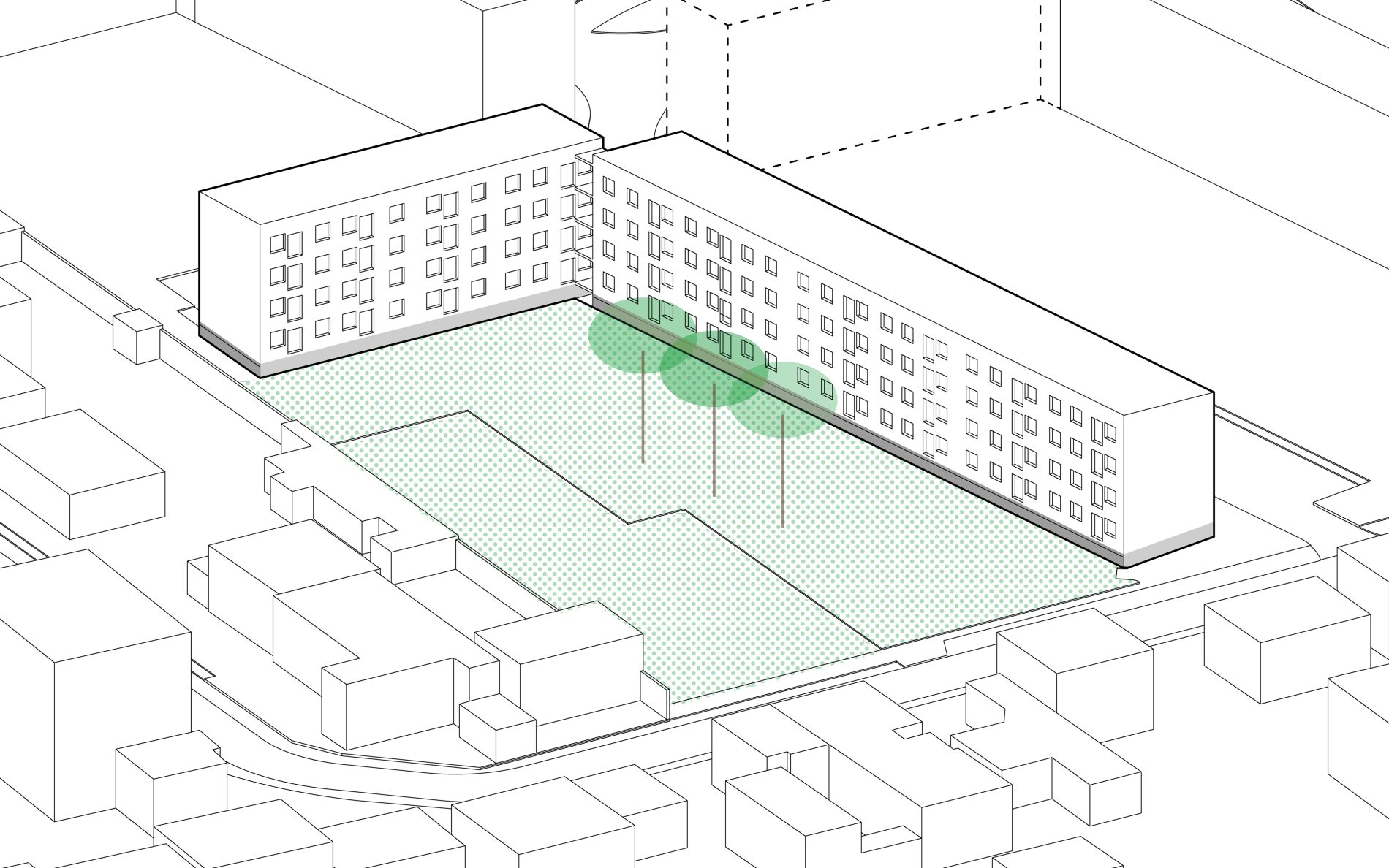 coté jardin - l'existant