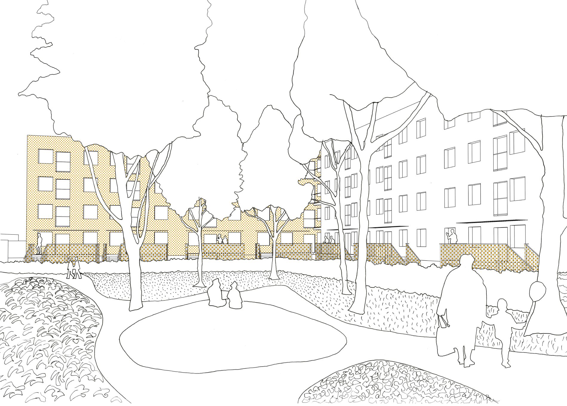 depuis les jardins intérieurs