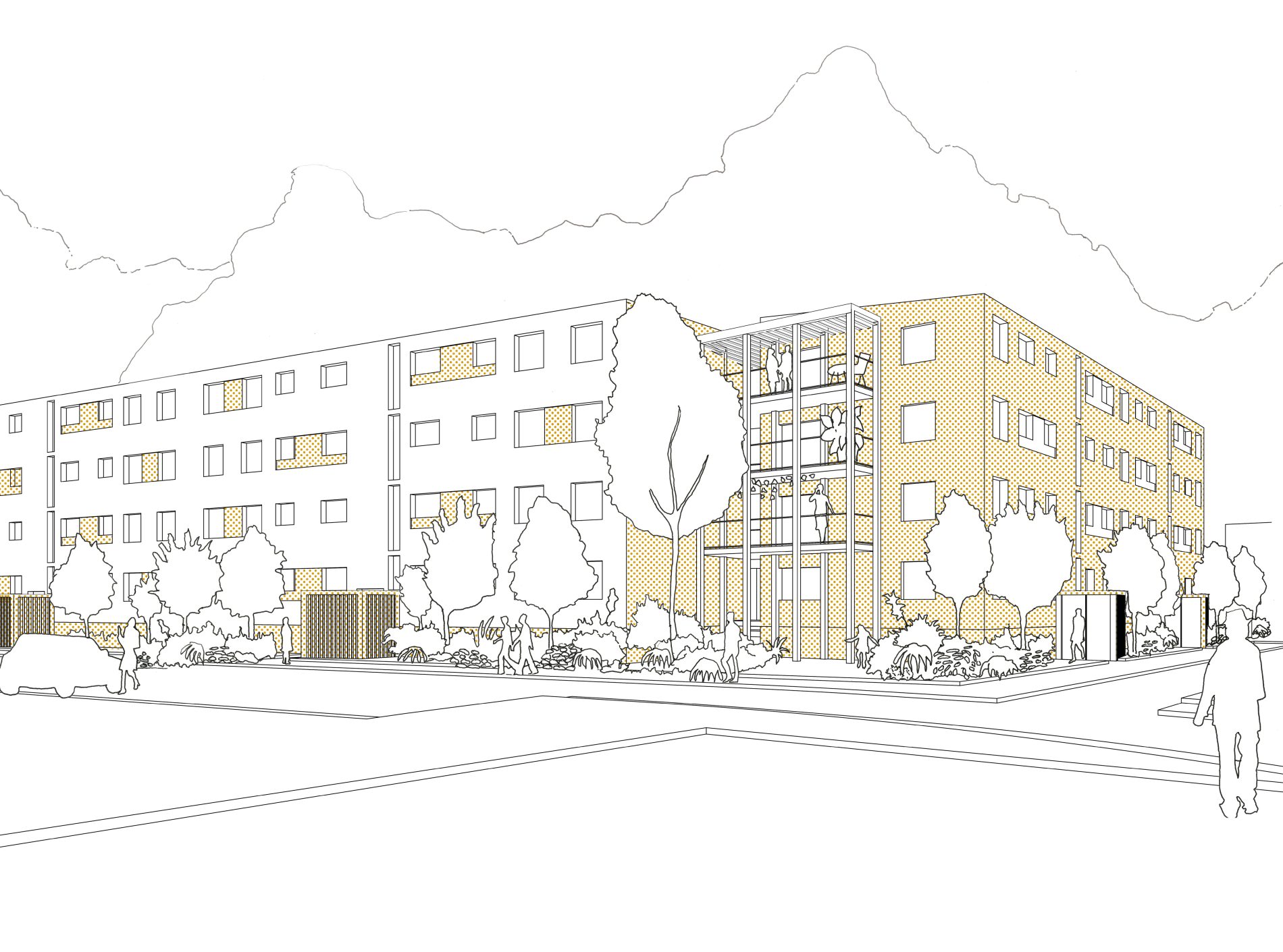 depuis l'allée de Beyrouth